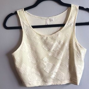 3/$15 Nordstrom Frenchi Floral Crop Top flower pattern